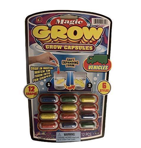 Ja-Ru Magic Grow Capsules, (1 Packs 12 Capsules Assorted). Water Growing Animal