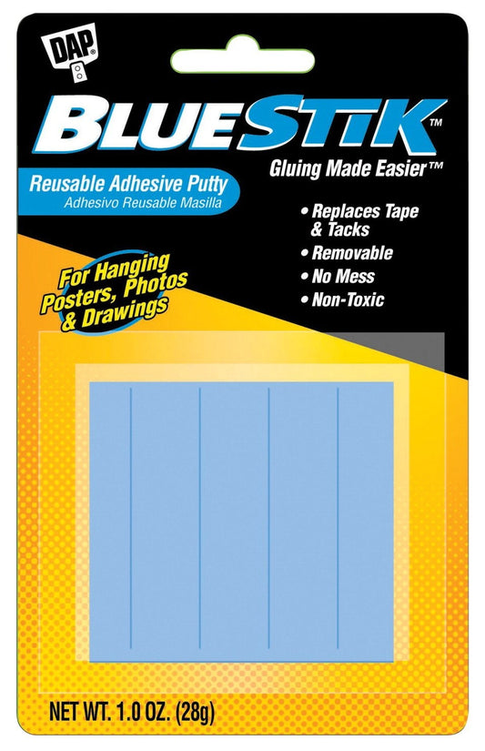 DAP Blue Stik Reusable Adhesive Putty-1 Ounce, 1 Pack