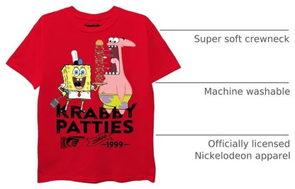 SpongeBob SquarePants - Spongebob & Patrick Krabby Patties - Adult Men T-Shirt