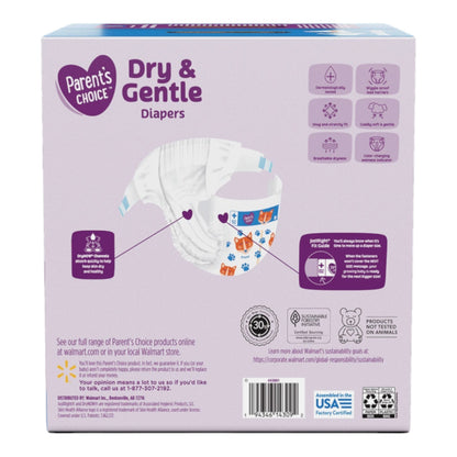 Parent's Choice Dry & Gentle Diapers Size 8, 64 Count (Select for More Options)