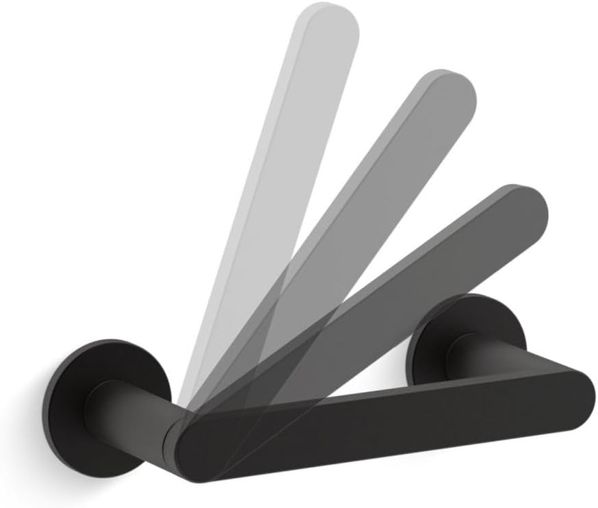 Kohler K-73147-BL Composed Wall Mounted Pivoting Toilet Paper Holder - Black