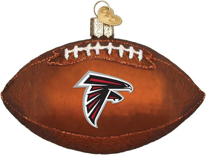 Old World Blown Glass Chrisas Ornament, Atlanta Falcons Football (#70200)