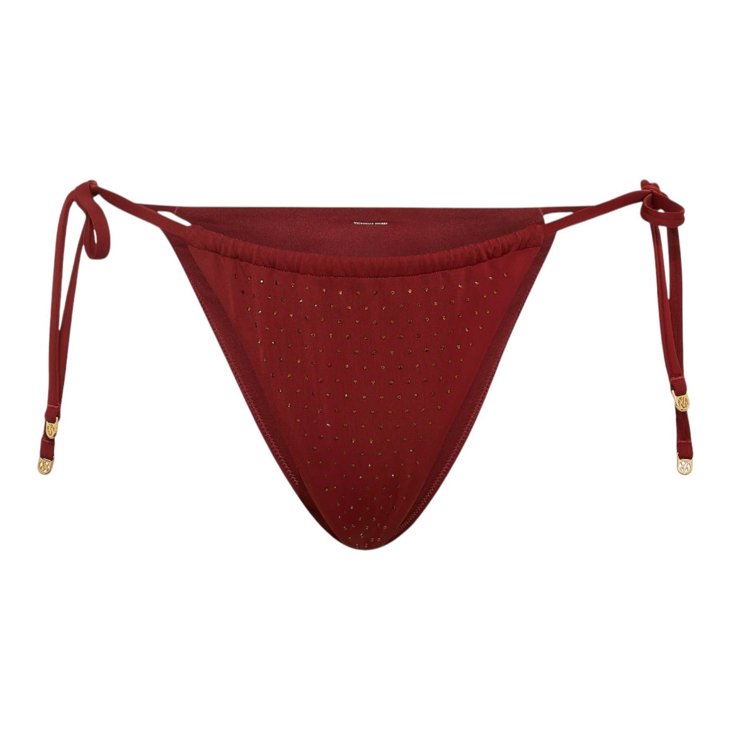 VICTORIA'S SECRET SWIM Side-Tie Itsy String Bikini Bottom, Red Pepper, Dark Chil