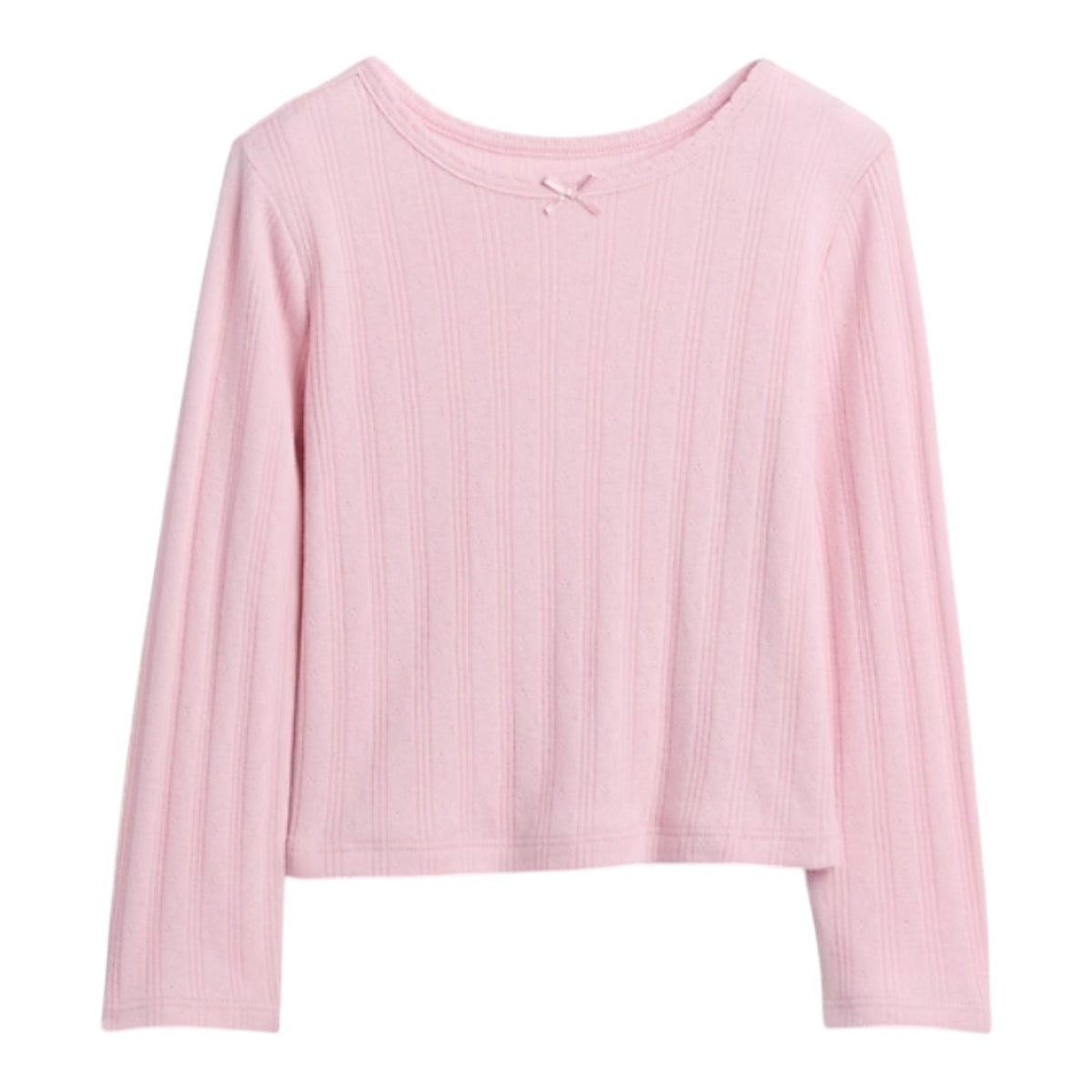 Baby Gap & Toddler Pointelle Long Sleeve T-Shirt | Color = Orchid & Pink