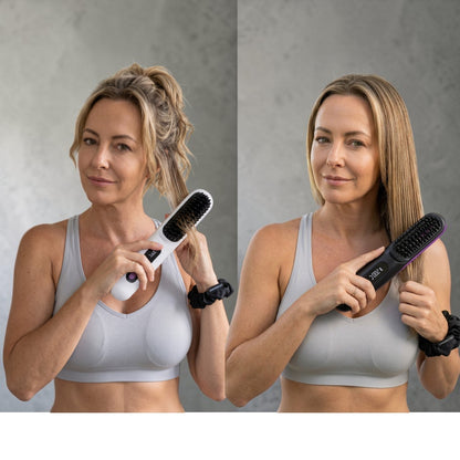Cordless Hair Straightener Brush for Women, Portable Travel Hair Straightener...