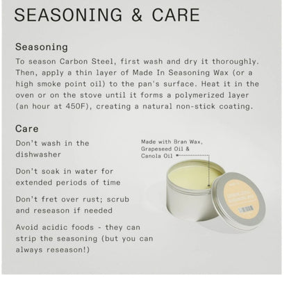 Made In Cookware - Seasoned 10" Carbon Steel Frying Pan, Professional Cookware