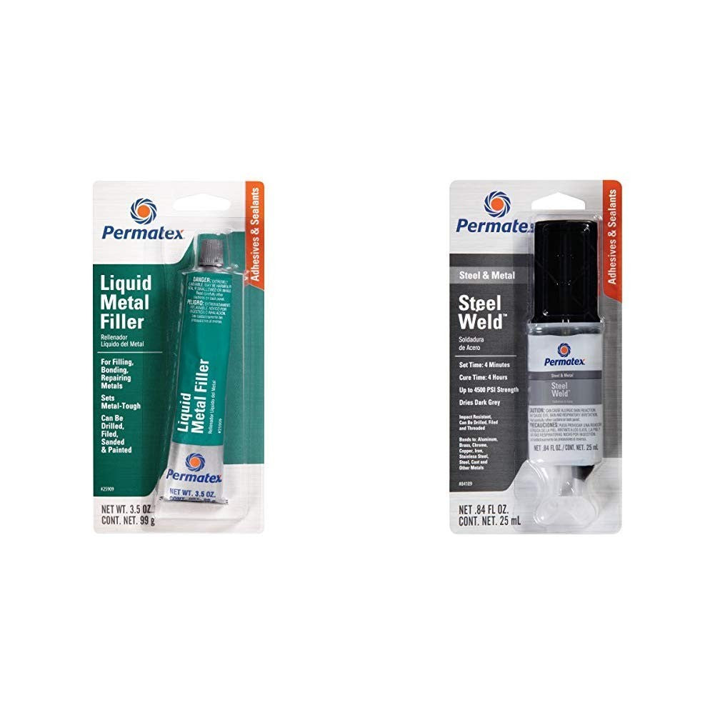 Permatex 25909-12PK Liquid Metal Filler, 3.5 oz.
