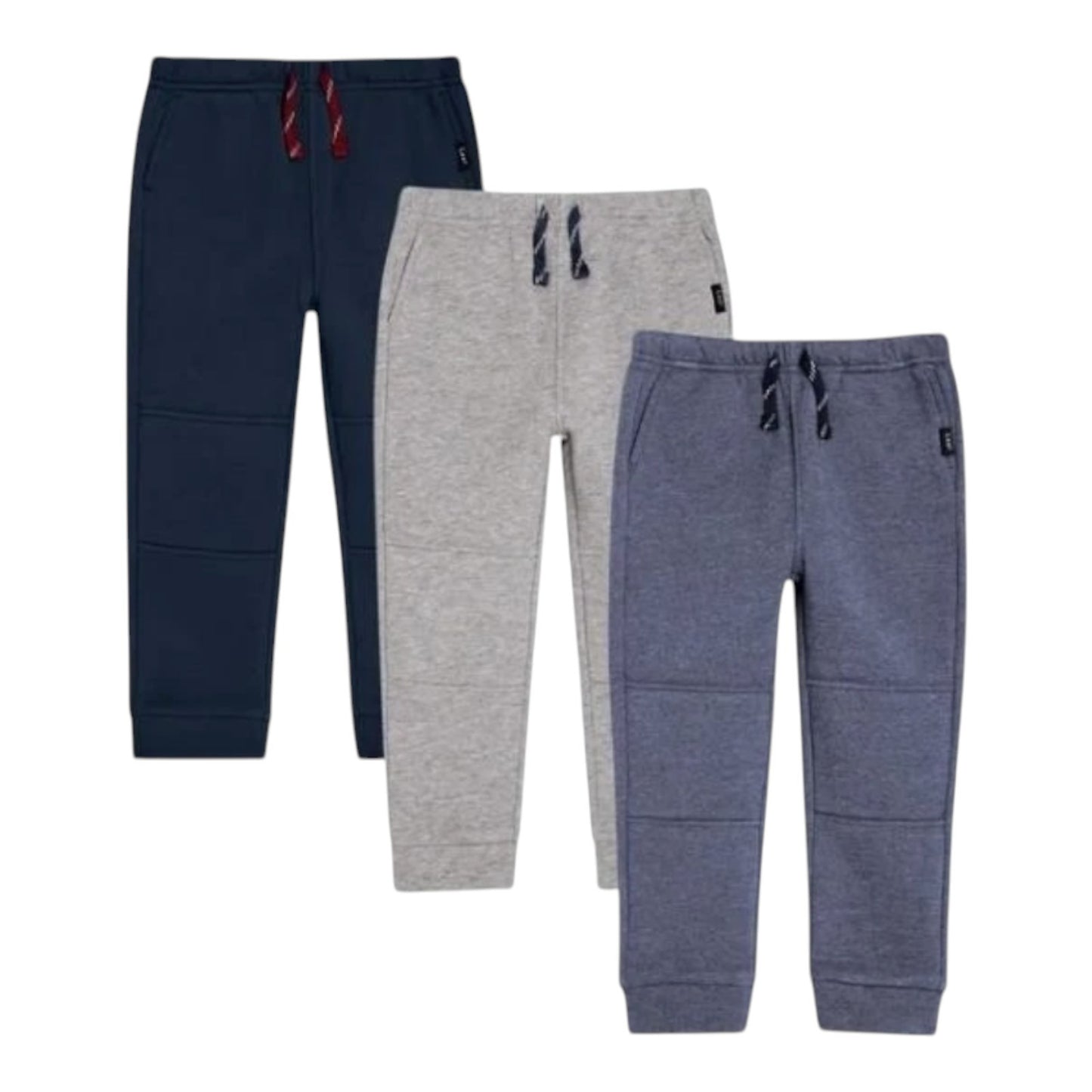 Lee Boys Girls Jogger Light Blue Navy Blue Gray Grey 3-Pack Pants Pockets Active