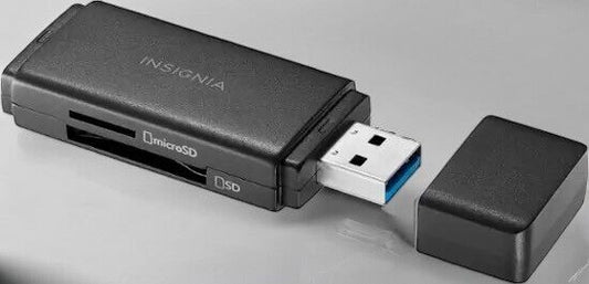 New Insignia- USB 3.0 SD and microSD Memory Card Reader - Black, NS-CRSA1