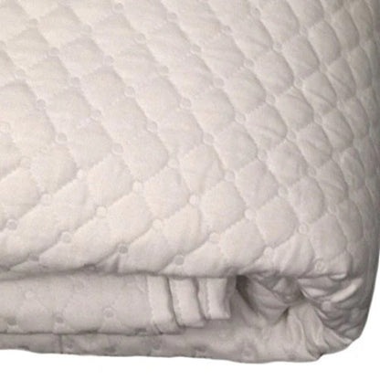 Charter Club Damask Dot Quilted Standard Pillow Sham White
