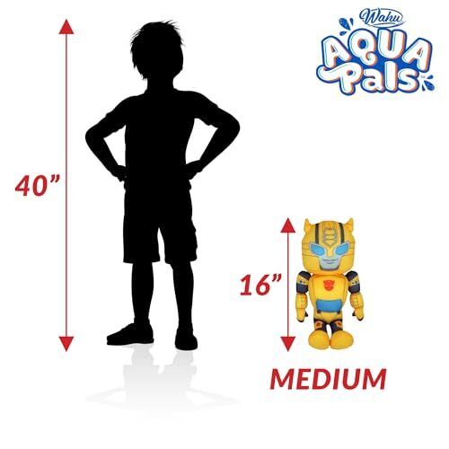 WAHU Aqua Pals Transformers Plush Water Toy for Kids Ages 2+, Fast-Drying