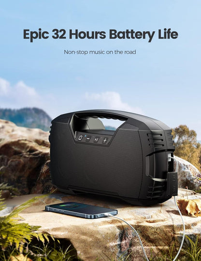 Houl Zallee IPX7 Waterproof Bluetooth Speaker, 40W Portable Wireless Speakers