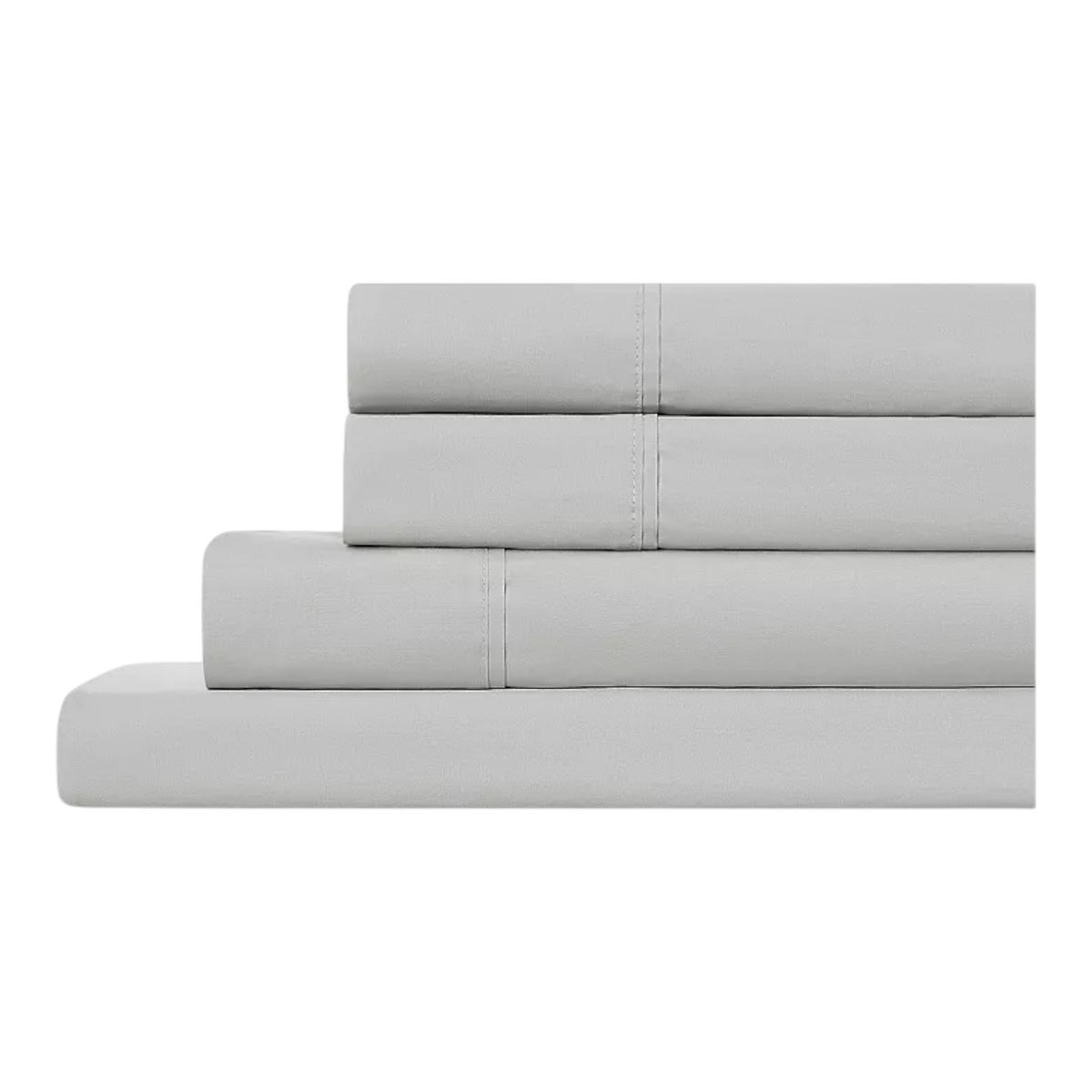 Columbia Breathable Cotton Percale 4 Piece King Size Sheet Set | 4 Color Options