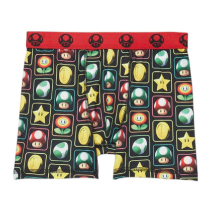 Nintendo Boys Super Mario Kart Boxer Briefs Underwear, 4-Pack, Sizes XS-L