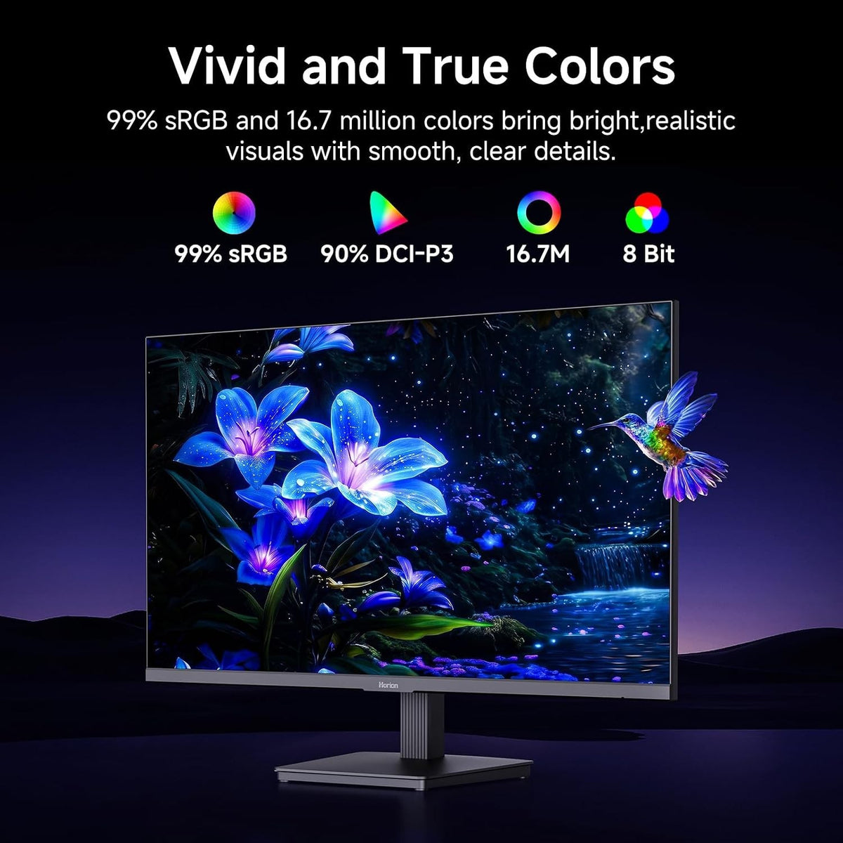 HORION 27 Inch Computer Monitor, FHD 144Hz Monitor | Eye Care，FreeSync/G-Sync