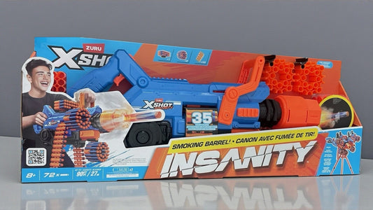 Xshot Insanity Motorised Smoking Barrel with 72 Darts - Zuru - Air Pocket Tech