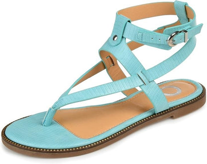 Journee Collection Women's Tru Comfort Foam Tangie Sandal - Blue- Size 8