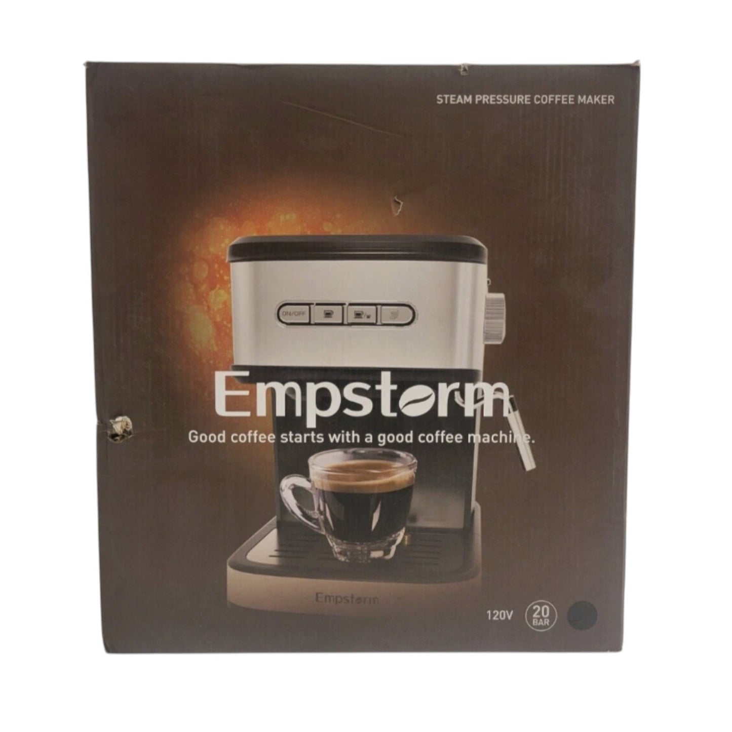 Empstorm Espresso Machine 20 Bar, 2 in 1 Espresso w/Steam pressure coffee Maker
