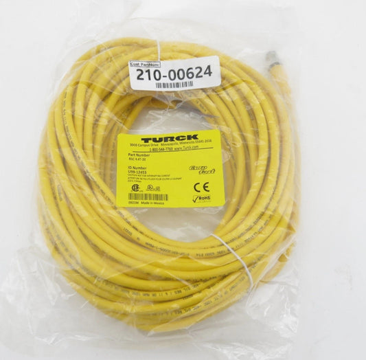 Turck RSC 4.4T-20 Cordset, 20M U99-12453 Cable 60ft Euro Fast Industrial New OEM