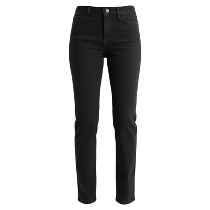 LIZ CLAIBORNE LANA HIGH RISE STRAIGHT LEG BLACK WASH DENIM JEANS - NWT