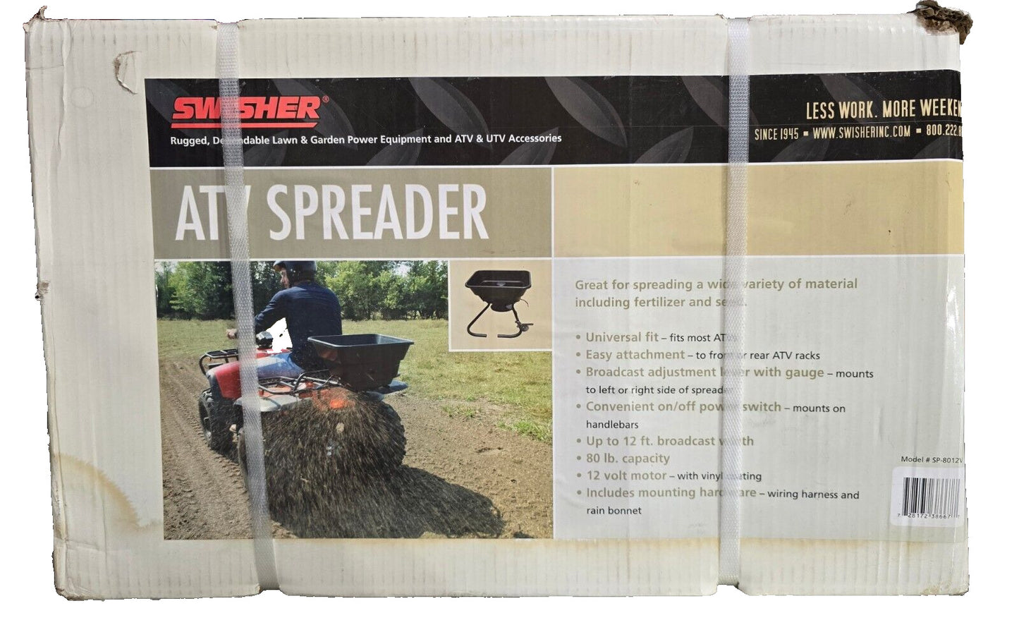 Swisher ATV Spreader SP-8012V ,728172386677