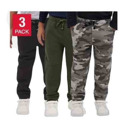 Lee Boys Girls Jogger Light Blue Navy Blue Gray Grey 3-Pack Pants Pockets Active