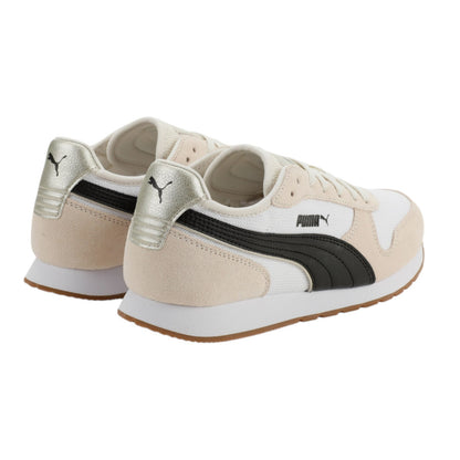 Puma Women's Jogger Sneaker Running Walking Athletic Shoes Lace Up Cream / Green