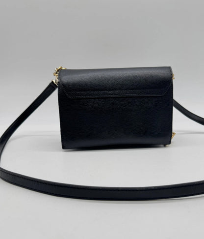 KARL LAGERFELD Paris Lourdes leather chain strap crossbody bag - BLACK