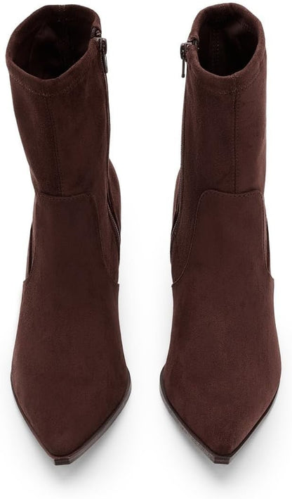 Dolce Vita DV Lalana Boots Womens Size 7 Brown Faux Suede Ankle Booties New