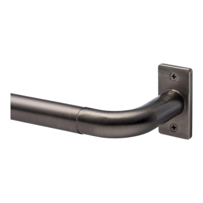 Wrap Around Curtain Rods Black, Blackout Heavy Duty Curtain Pole for Windows ...