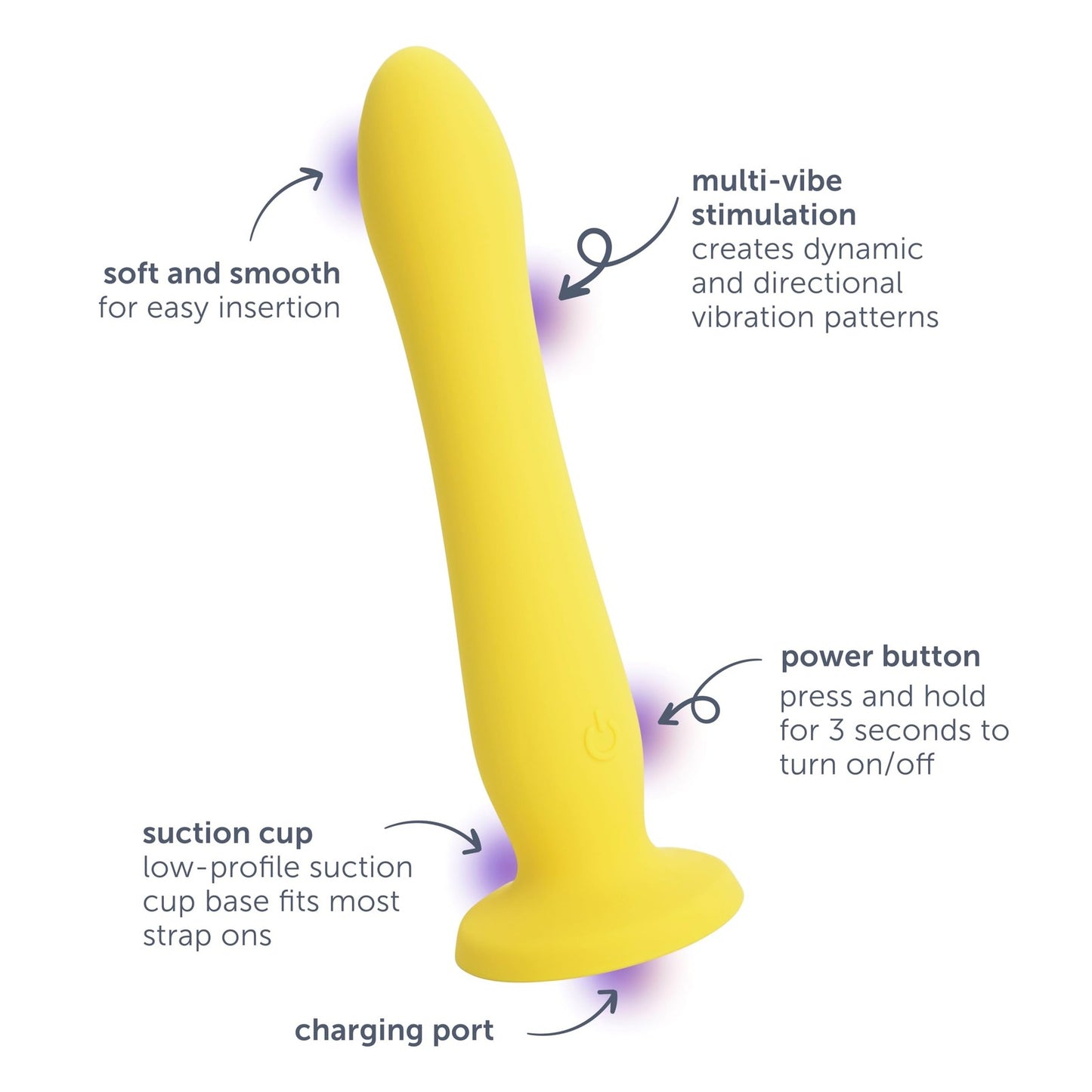 plusOne Realistic Dildo Vibrator with Suction Cup