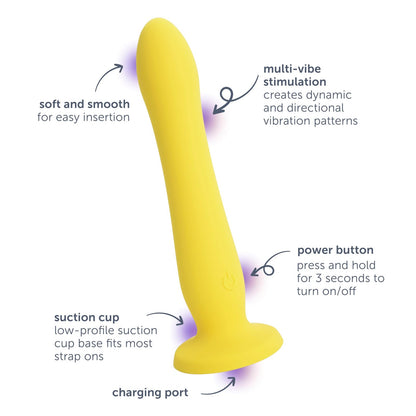 plusOne Realistic Dildo Vibrator with Suction Cup
