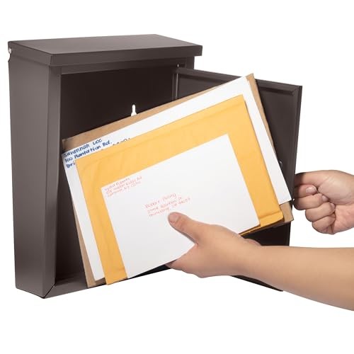 Architectural Mailboxes Chelsea Galvanized Steel, Locking, Wall Mount Mailbox,