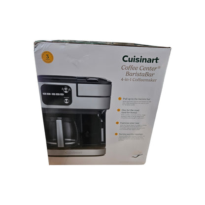 NEW Cuisinart Coffee Center Barista Bar 4-in-1 Coffeemaker SS-4N1NAS Black