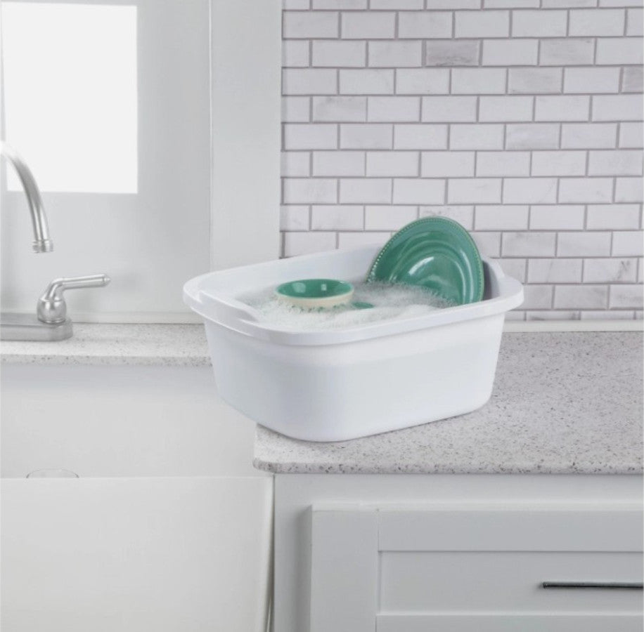 Sterilite 12 Quart/11.4 Liter Dishpan, White