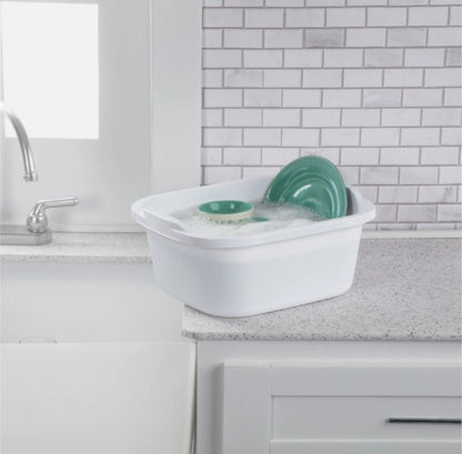 Sterilite 12 Quart/11.4 Liter Dishpan, White