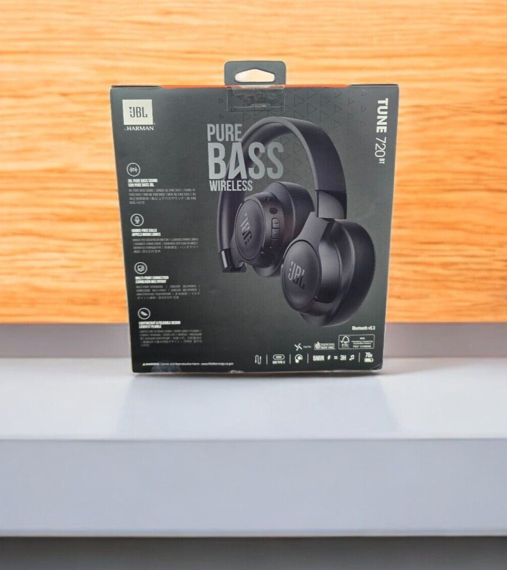 JBL Tune 720BT Wireless Bluetooth Over-ear Headphones Black NEW SEALED