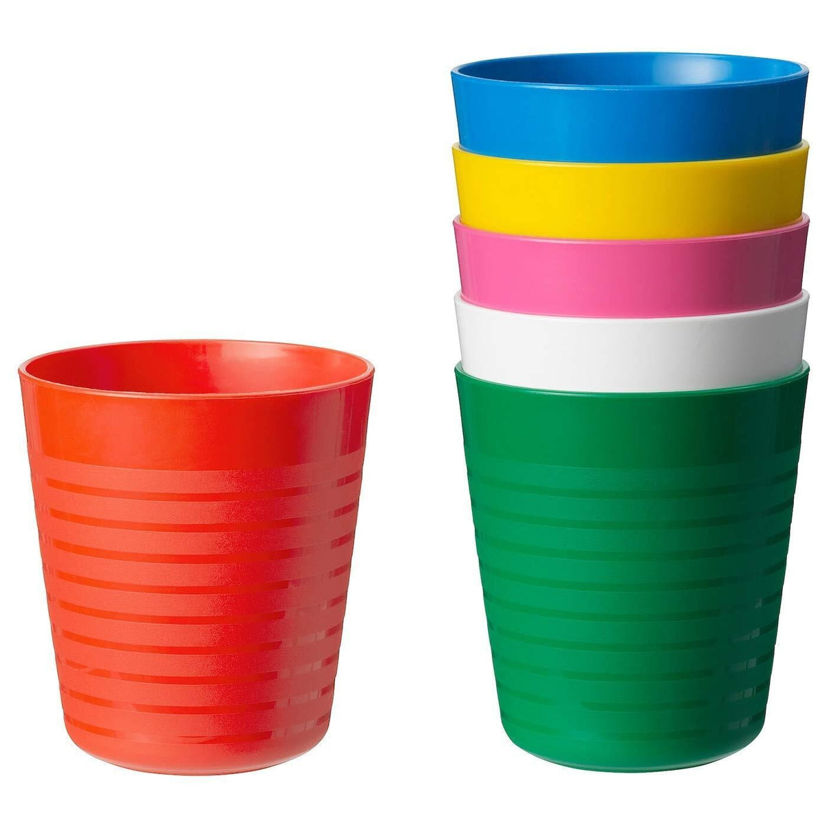 Ikea Polypropylene Plastic Kalas Mug (Multicolour) 6 Pack