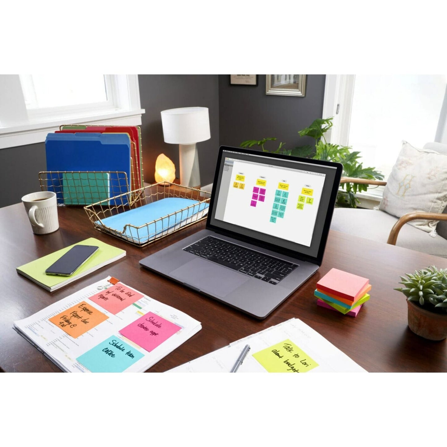 Post-it® Notes Cube, 400 Total Notes, 3" x 3", Bright Colors