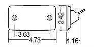 Truck-Lite 25250Y Yellow LED 25 Series Surface Mount Cab Marker, 6 Diode