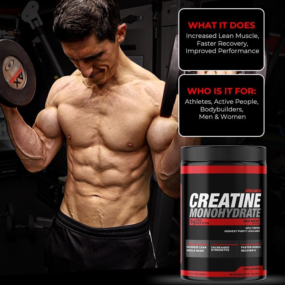 Creatine Monohydrate Powder 90 Servings Pure Micronized ATHLEAN X