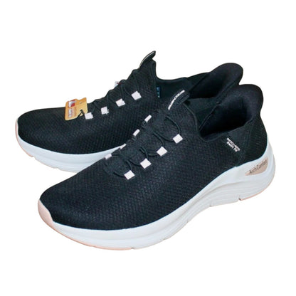 SKECHERS Swift Fit Arch Comfort Hands Free Sneaker Women  Black 179186