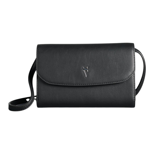 🔥 Simply Vera Vera Wang Signature Mini Crossbody Bag | Black | Soft Leather 🔥