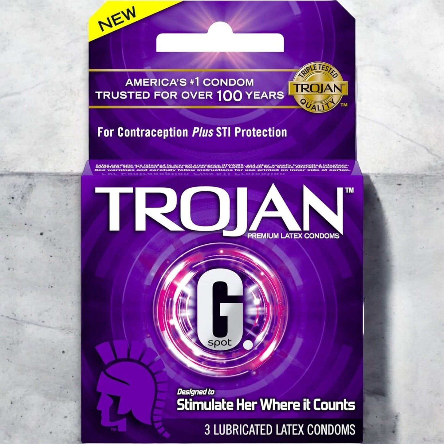 Trojan G Spot 3 Lubricated Condoms, 2 Pack!