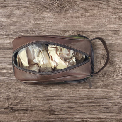 Original Penguin By  Munsingwear Men's Brown Shaving/Toiletry Travel Bag