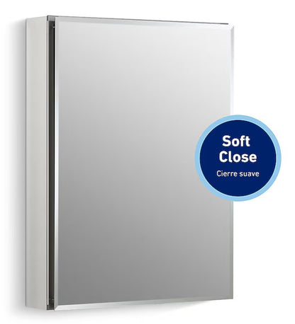 KOHLER 20" x 26.125" Surface/Recessed Mount Mirrored Soft Close Medicine Cabinet