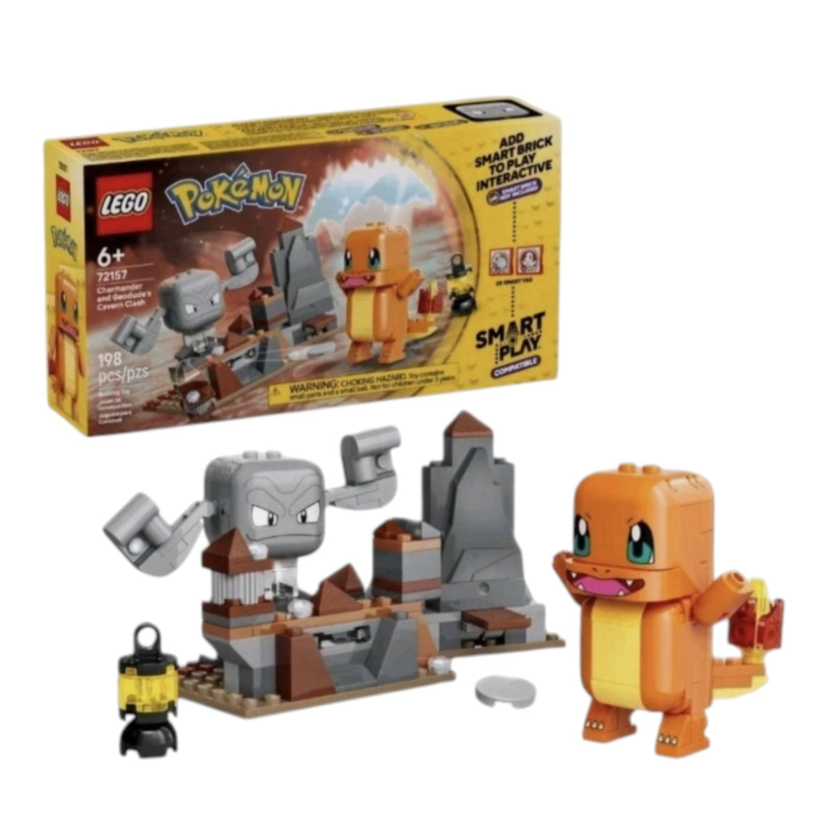 LEGO POKEMON #72157 CHARMANDER & GEODUDES CAVERN CLASH SMART PLAY-NEW!
