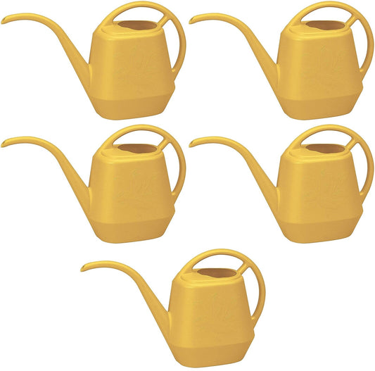 Bloem AW21-23 Watering Can Aqua Rite 1/2 Gal. (56 oz) Earthy Yellow, Set of 5