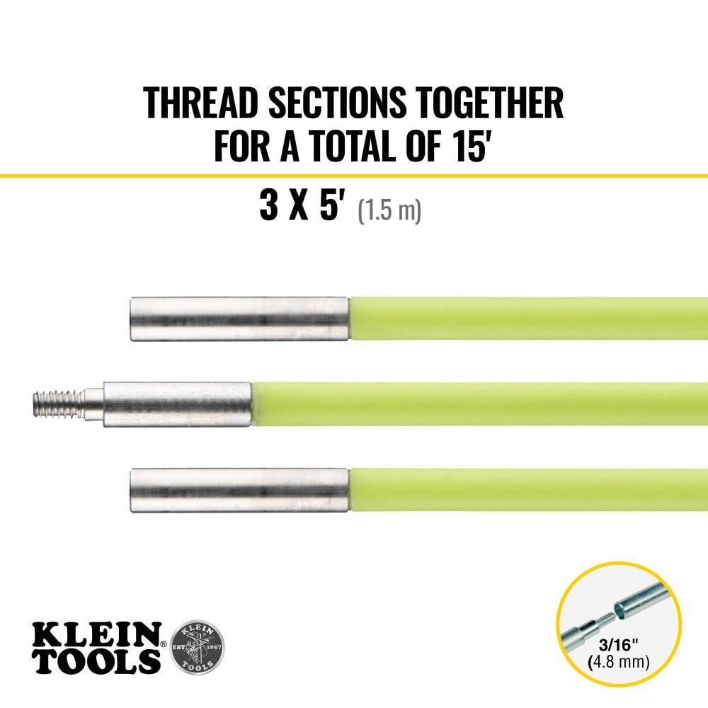 Klein Tools 50152 Mid Flex Glow Rod, 15-Foot