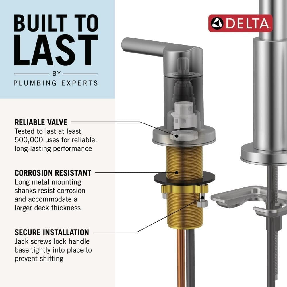 Delta 35864LF-BL Geist  Widespread Bathroom Faucet - Matte Black